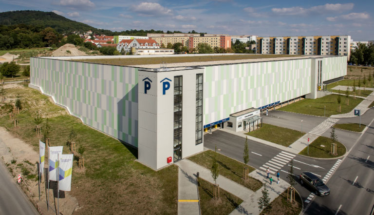 Dachbegrünung auf dem Universitätsklinikum in Jena